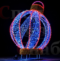 Световая фигура шар "Зимний восход" на подставке высота 1.7м АКЦИЯ