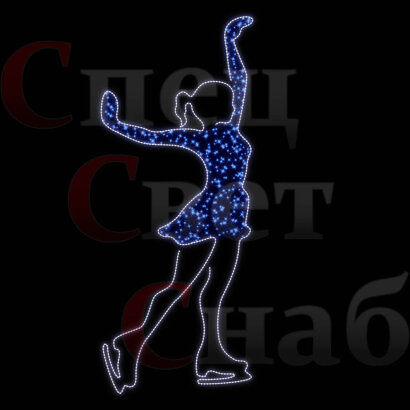 Светодиодная фигура "Фигуристка-1" Синяя