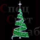 Светодиодная уличная елка "Спираль" 4 м Зеленая