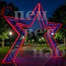 Светодиодная уличная арка "Звезда" 3х3 м сине-красная