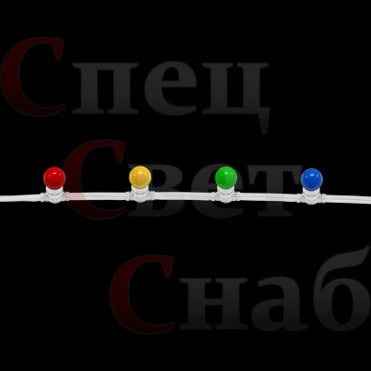 Уличная световая гирлянда Бэлт Лайт 50 м шаг 40 см Каучук белый