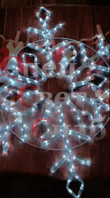 Светодиодная снежинка большая 91 см белая